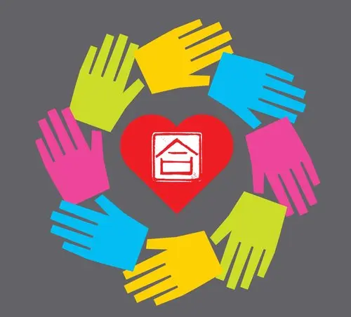 hands around a heart