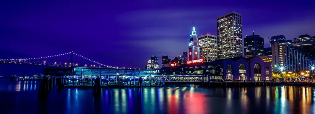 San Francisco skyline at night